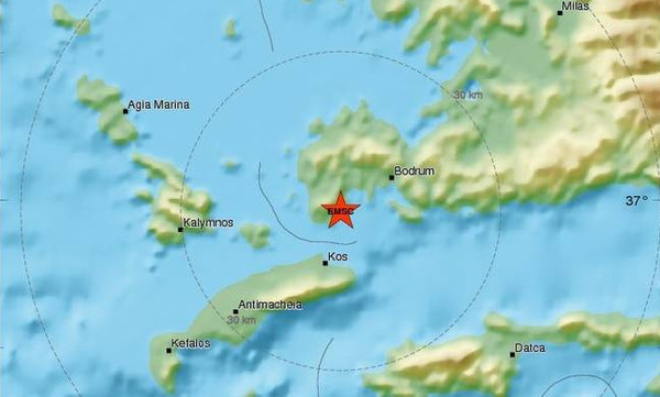 Ισχυρός μετασεισμός στην Κω (photos)